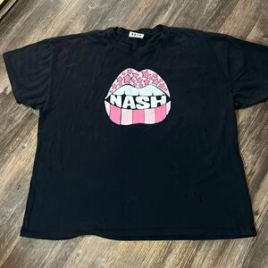• the NASH collection • NASH Lips Black Distressed Tshirt